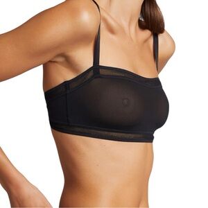 Negative Underwear Black Sieve Trim Bralette size 1. NWT